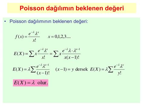 poisson dağılımı formülü